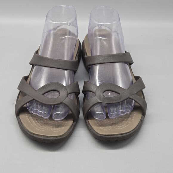 Crocs Meleen Twist Sandal Brown/ Taupe Sail Comfort Slip On Women's Size 9 - Picture 3 of 11
